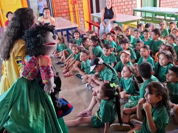 Detran-RO leva educação para o trânsito a crianças de escola municipal em Porto Velho
