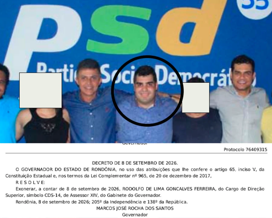 Exoneração de aliado de Expedito Júnior amplia tensão nos bastidores do governo Marcos Rocha