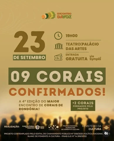 4º Encontro da Voz reúne 11 corais e cerca de 120 estudantes em noite dedicada à música em Porto Velho