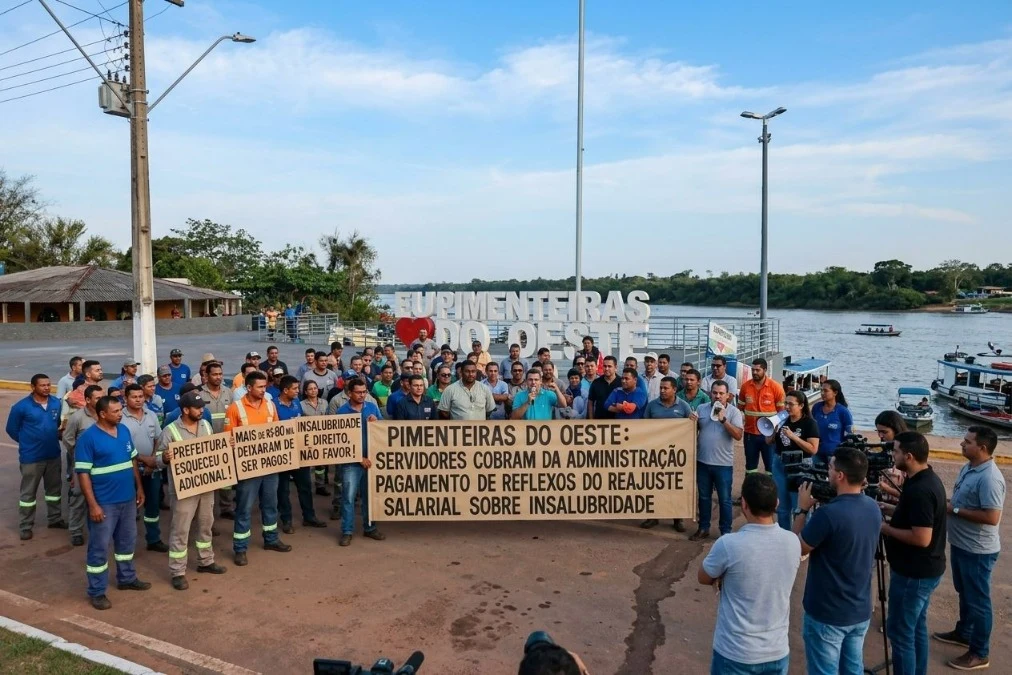 PIMENTEIRAS DO OESTE: Servidores cobram da administração pagamento de reflexos do reajuste salarial sobre insalubridade