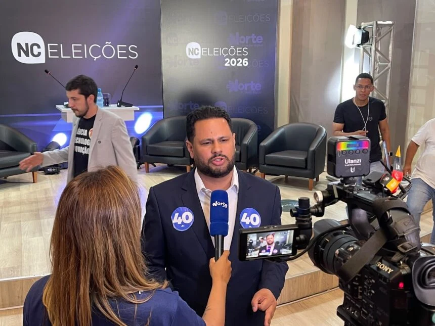 Samuel Costa apresenta propostas na TV Norte e critica ausência de quatro candidatos fujões