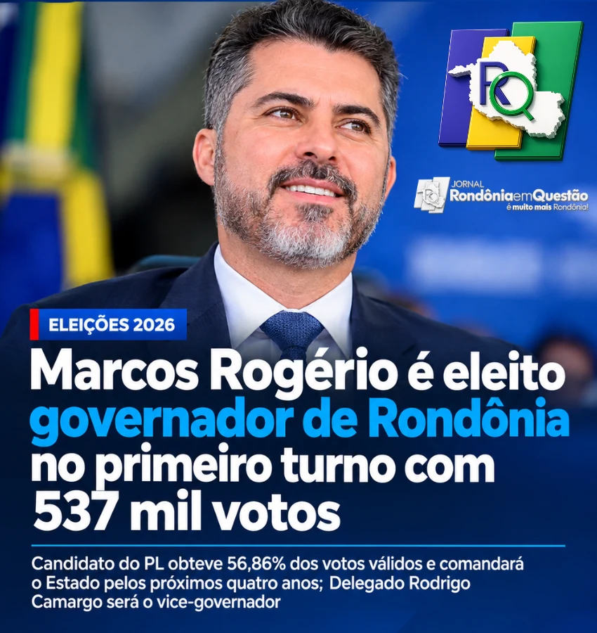 Marcos Rogério é eleito governador de Rondônia no primeiro turno com 537 mil votos